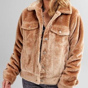 BKE Cozy Fleece Trucker Jacket